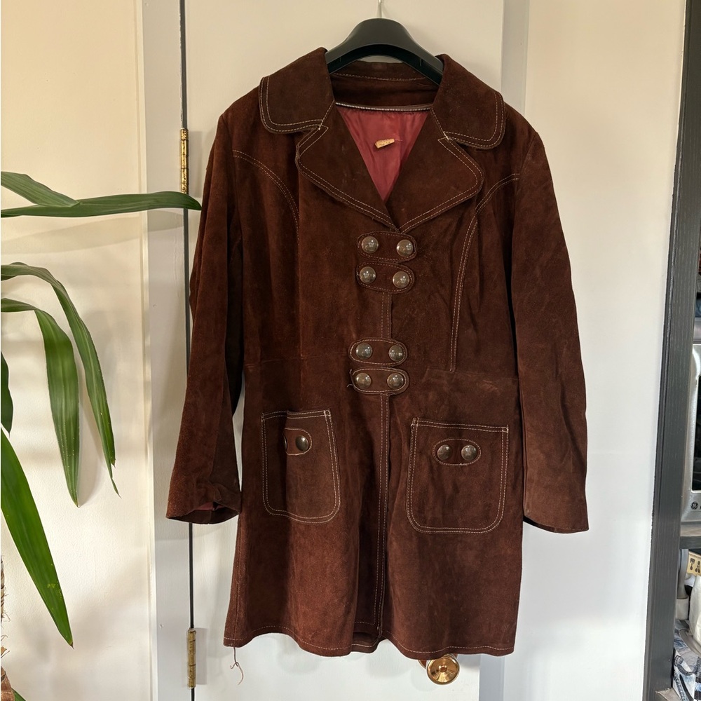Vintage Brown Suede Jacket